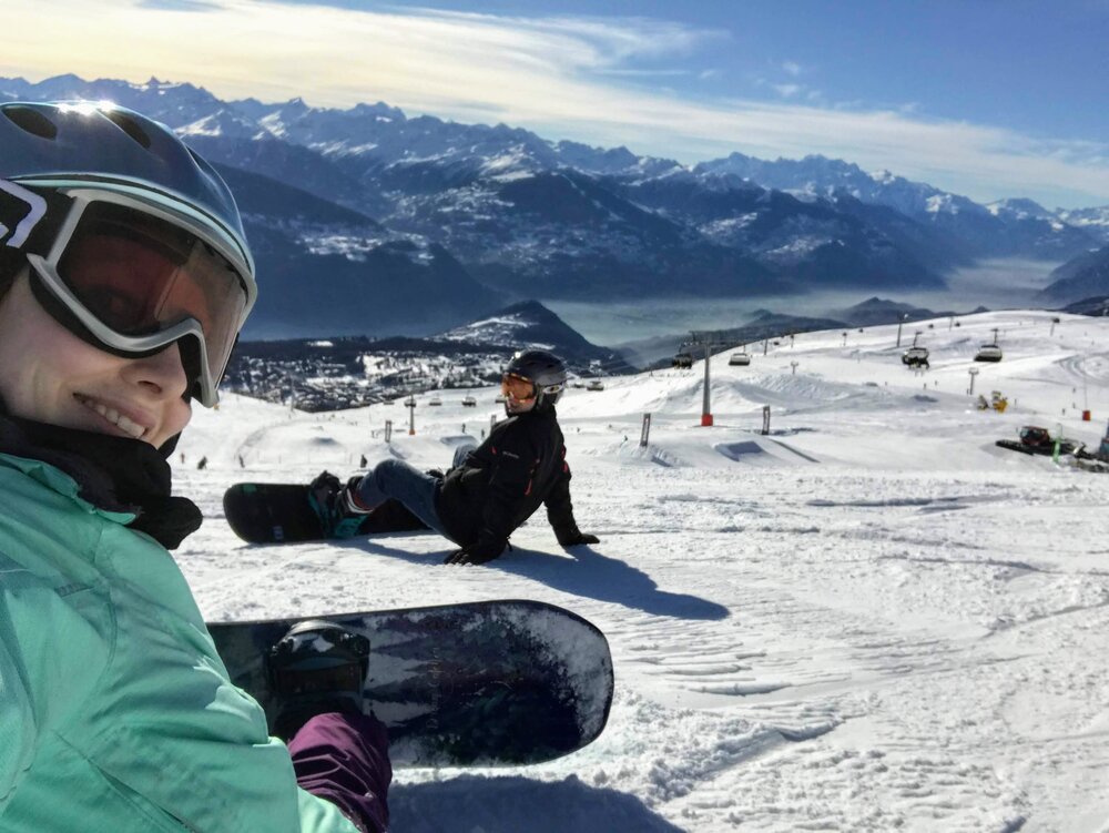 View from the top of Crans-Montana, Switzerland